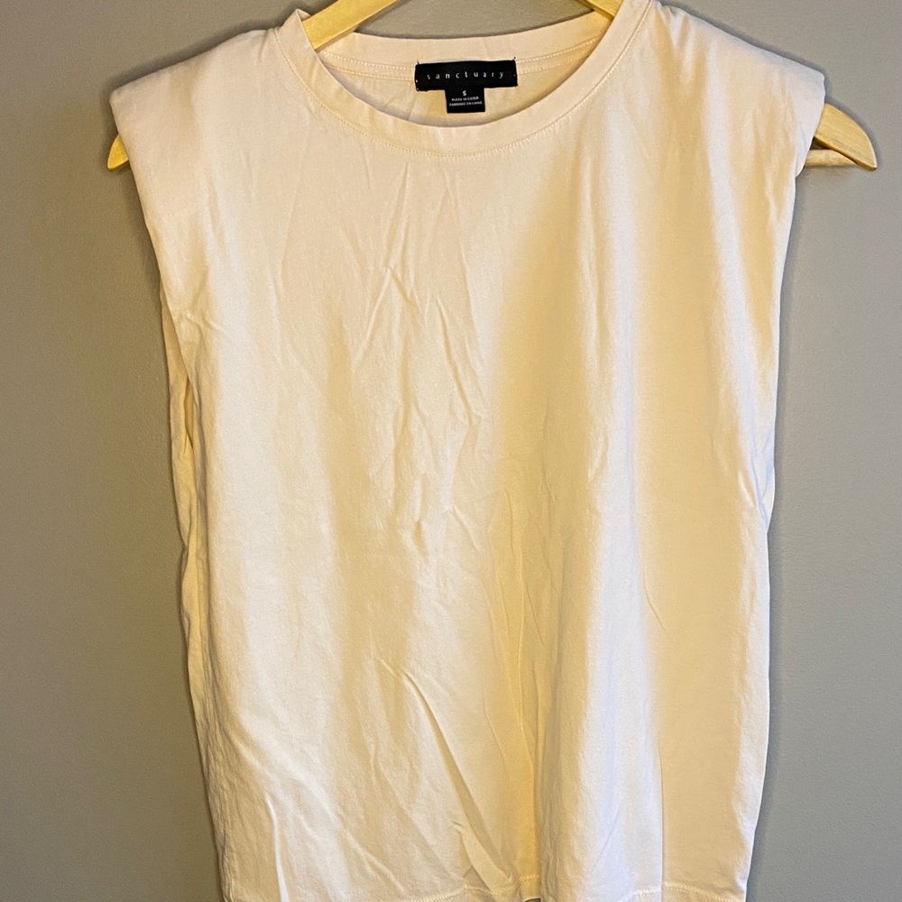 Sanctuary Cream Muscle Tee (Size S, EUC)